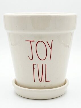 Rae Dunn Artisian Collection Small 5” Ceramic 'JOYFUL' Planter Pot